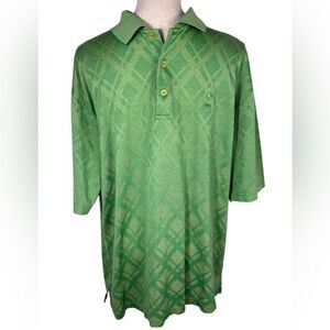 Bugatchi Uomo Men’s Green Egyptian Cotton Short Sleeve Polo Shirt